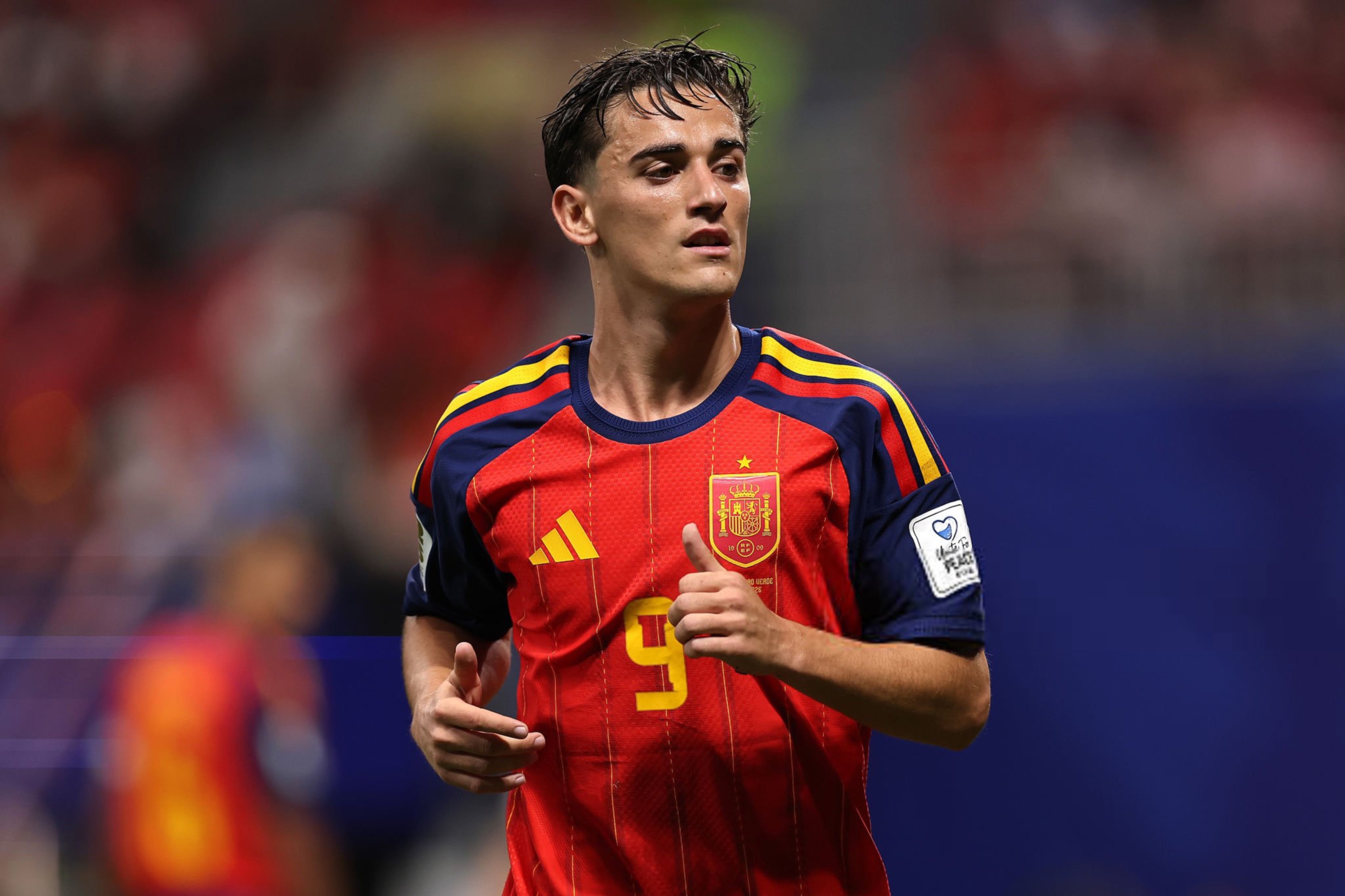 Gavi in action for Spain at the 2026 World Cup